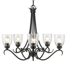 Golden Canada 8001-5 BLK-SD - Golden Lighting Parrish 5-light Chandelier in Matte Black
